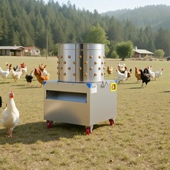 VEVOR 19.7″ Electric Chicken Plucker Machine 1500W & 275RPM 106 Fingers & Wheels