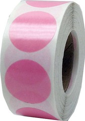 Transparent Color Circle Dot Stickers | 0.75″ Round | 500 Pack | Pick One Color