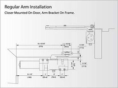 Extra Heavy Duty/UL Listed Commercial Automatic Door Closer, Cast Iron Body