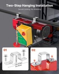 Electric Hoist, 1320 lbs Lifting Capacity, 1150W 110V Electric Steel Wire Winch