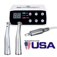 AZDENT Dental Electric Brushless Micromotor/1:5 Increase LED Motor Handpiece US