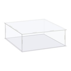 Display Case Box Acrylic Box Transparent Showcase 26x26x11cm for Collectibles