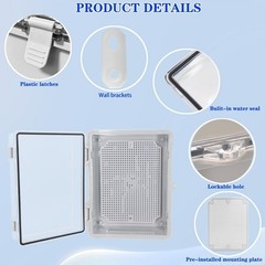 Outdoor Waterproof Electrical Box Junction Box Weatherproof IP67 ABS Plastic ..