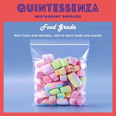 6” x 12” = 4 Mil Thick Clear Zipper Reclosable Poly Bags by Quintessenza