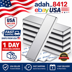 6 Pack Super Strong Bar Magnets Heavy Duty, Large Flat Magnetic Powerful Strips