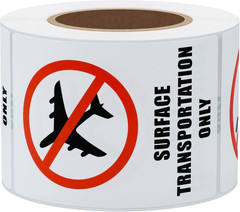 2×3 Inch Surface Transportation ONLY DOT Warning Labels Stickers Total 300