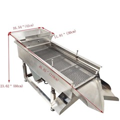110V Stainless Steel Linear Vibrating Screen Electric Three-layers Linear Sieve