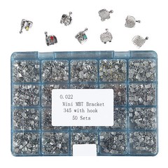 5 Box Dental Metal Orthodontics Brackets Brace MINI MBT.022 345 Hooks 50 set/box