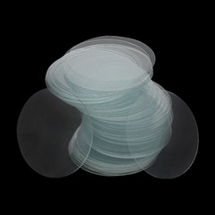 100 Pieces Round Coverslip Laboratory Microscope Glass Cover Slides