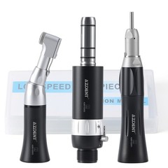 AZDENT Dental Slow Low Speed Handpiece Straight Contra Angle Air Motor Kit 2Hole