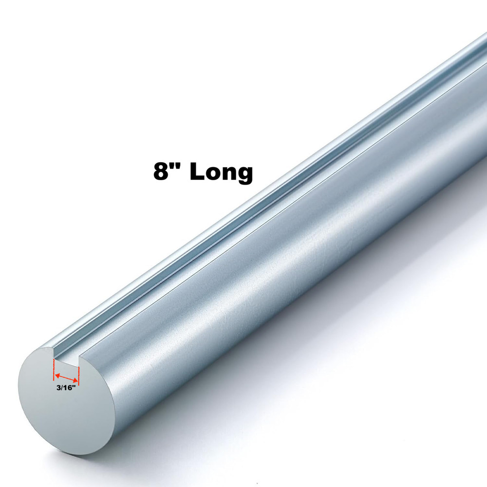 5/8″ diameter keyed shaft x 8″ long (C1018 cold-drawn steel – Black color)