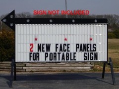 New 40″ X 8′ Changeable Flexible Letter Outdoor Marquee Readerboard Sign Faces
