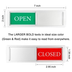 Sliding Open Closed Sign Stylish Magnetic Door Window Indicator Easy Install