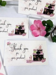 Thank You Business Card for Small Business, Fashion, Thank You Stickers