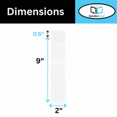 2 Mil Clear Reclosable Plastic Poly Bags 2″ x 9″ Top Seal Baggies 2000 Packs