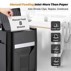 QUIETLEMON 120 Sheet Paper Shredder Cross Cut Commerical For Office Home