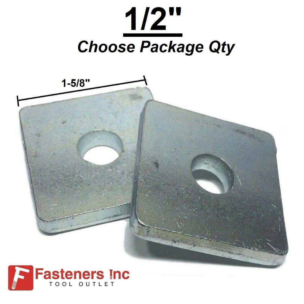 1/2″ x 1-5/8″ Square Strut Washers for Unistrut Channel #4602 P1064