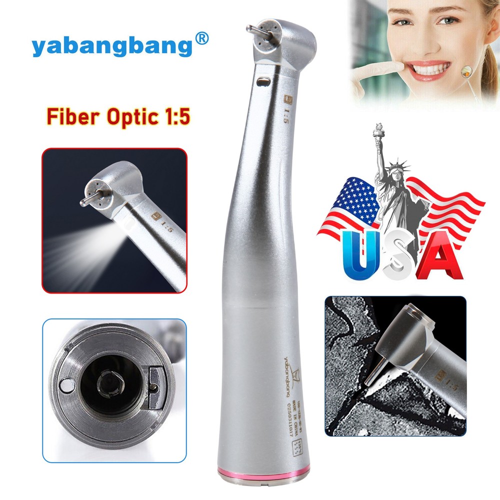 Dental Electric 1:5 Increasing Optic LED Contra Angle Handpiece / NO-LED H