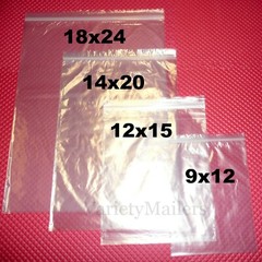 40 Storage Bag Variety Pack ~ 9×12 12×15 14×20 18×24 ~ LARGE 2 Mil Seal-Top Bags