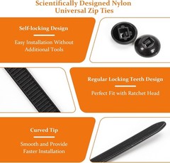 100 PCS Nylon Universal Cable Tie Buckle，Heavy Duty Self-Locking Zip Ties Holder
