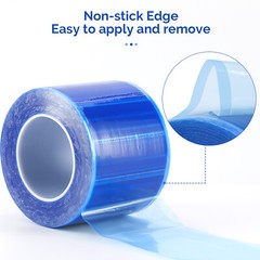 JMU Dental Barrier Film Roll Tape Adhesive 1200 Sheets Size 4″ x 6″ Blue