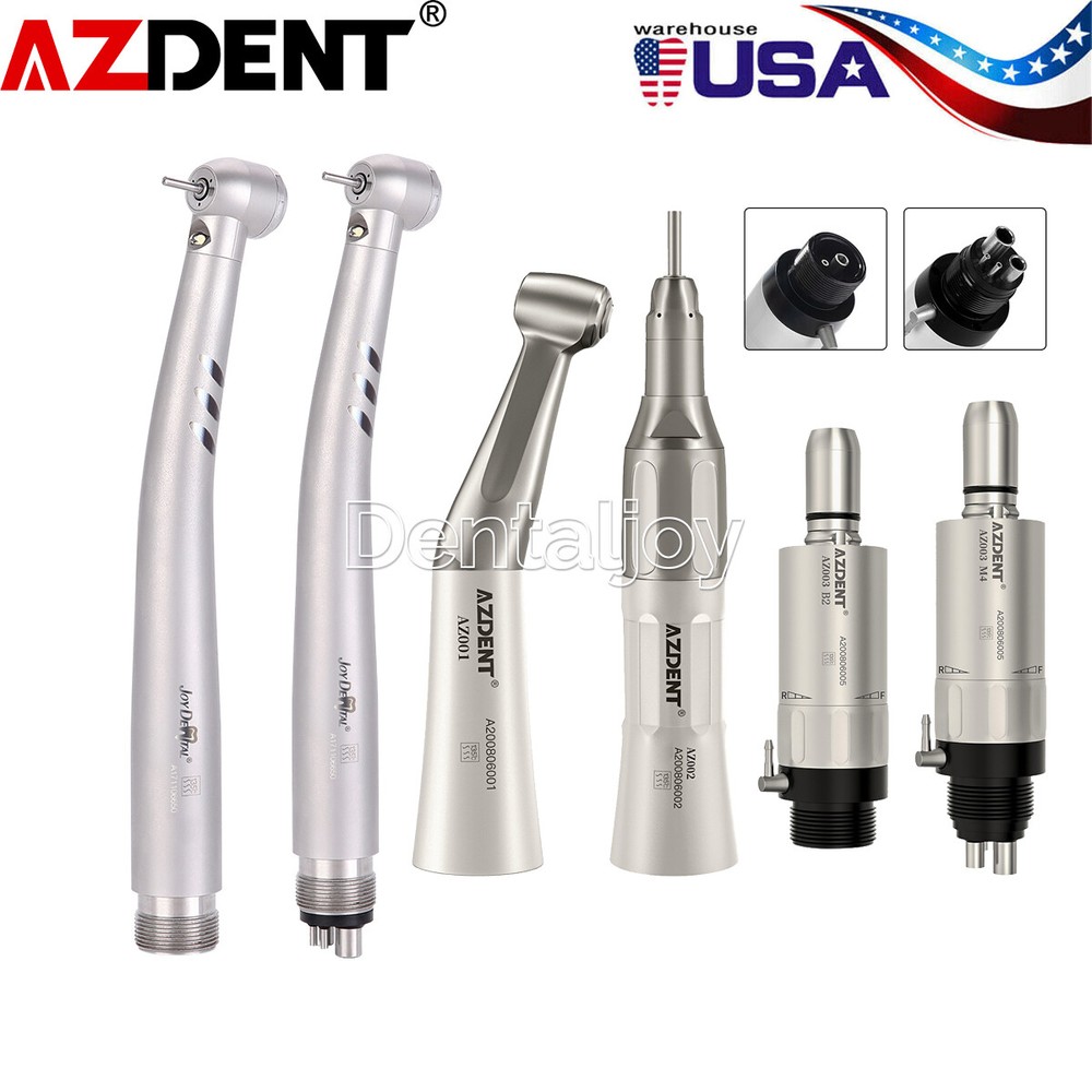 Dental Kit de pieza de mano turbina fibra óptico LED de alta y baja velocidad