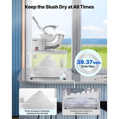 High Capacity 300W Electric Ice Shaver – 50L Snow Cone Maker for Families