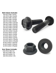 Metric Class 10.9 Flange Screws & Class 10.9 Flange Locknuts – 739 PCS