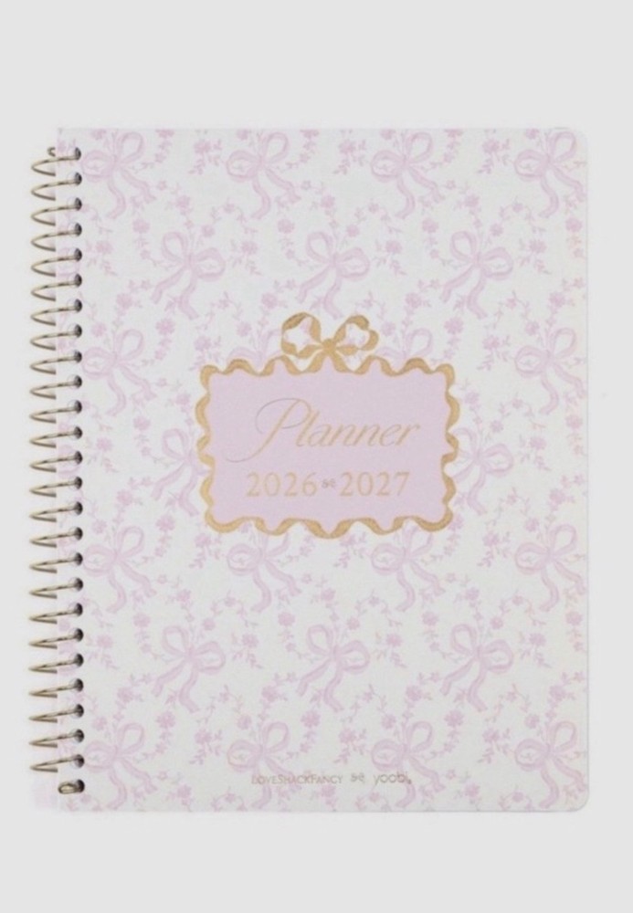 LoveShackFancy x Target – Yoobi Monthly and Weekly Planner 7″x 9″ – Coquette Bow