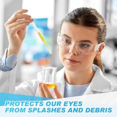 200Pack Protective Safety Glasses Clear Lens lot Eyewear Anti Scratch Work UV US