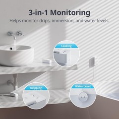 Battery Powered Water Leak Sensor with 1700ft Range and High Sensitivity