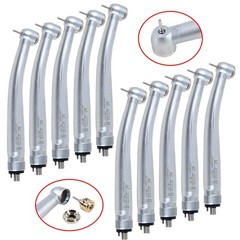 10 YABANG NSK Style Dental High Speed Handpiece Push Button 4Holes Air Turbine