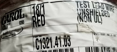 Carol C1321 #18awg 65×36 Tinned Copper EPDM Rubber Test Lead Wire 5000V Red/20ft