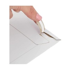 25 – 6×6 White Rigid Stay Flats Self-Seal Cardboard Envelope Mailers 6″x6″
