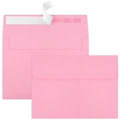 50 Packs 5×7 Envelopes, A7 Envelopes for (5.25×7.25in), Pink