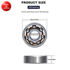 20 Pcs 608 Ball Bearings –High Precision Rating Fidget Spinner Bearing Miniature
