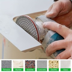 4 Inch 50-6000Grit Diamond Polishing Pads Kit Wet/Dry for Granite Stone Concrete
