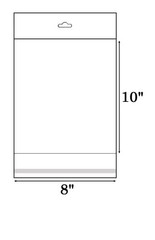 Hanging Header Cello Bags 100 Pcs 8″ X 10″ 1.4 Mil – Resealable for Treats