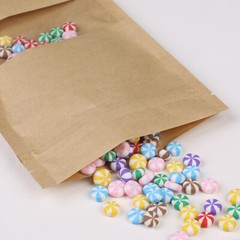 100 Kraft Craft Mylar Flat QuickQlick™ Pouches w/Clear Window Multiple Sizes