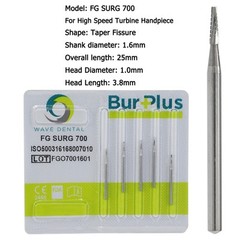 Wave Dental Surgical Carbide Burs 557 557L 702 701 Long High Speed Friction Grip