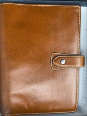 Filofax Malden A5 Organizer Ochre Brown Ring Binder Planner New Japan