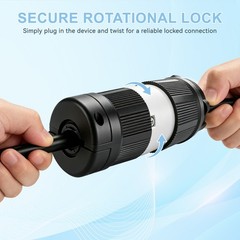 NEMA L14-20P Locking Plug – 20A 125/250V Twist Lock Generator Connector