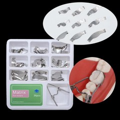 20Pcs/Pack Dental Saddle Contoured Matrix Metal Matrices Bands Spring clip