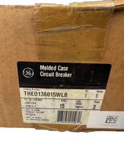 GE THED136015WLB 3 Pole 15 Amp Circuit Breaker 600VAC 3P 15A — RUST READ