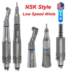 NSK Style Dental Slow Low Speed Handpiece Contra Angle Straight Motor 2/4Hole YP