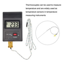 K Type Thermocouple Plug Temperature Sensor Probe -58 to 2012°F Stainless Steel