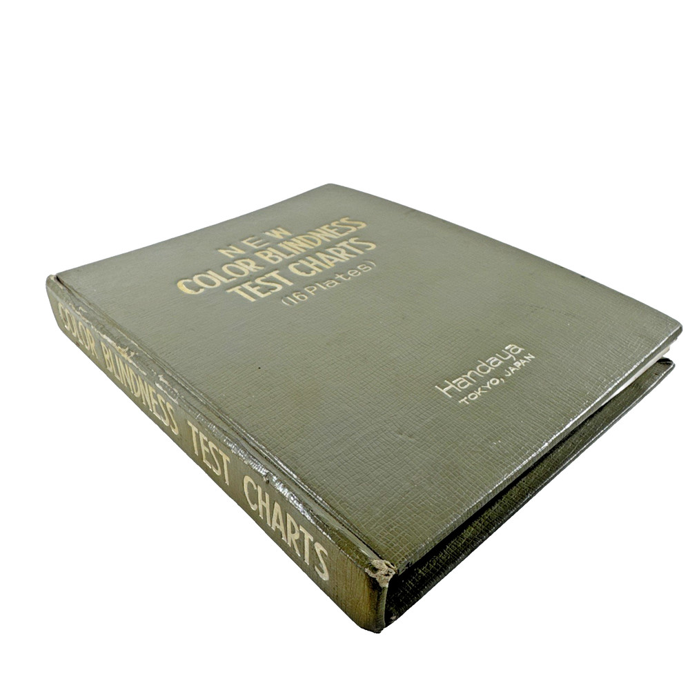 Vtg ESTATE Handaya New Color Blindness Test Charts 16 Plates by Ishihara Tokyo