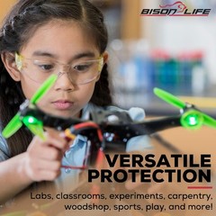 BISON LIFE Kids Safety Glasses, Bulk Kids Protective Glasses ANSI Z87.1 Safety G