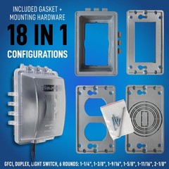 Sealproof 1-Gang Weatherproof In Use Outlet Cover | Horizontal/Vertical Outdoor