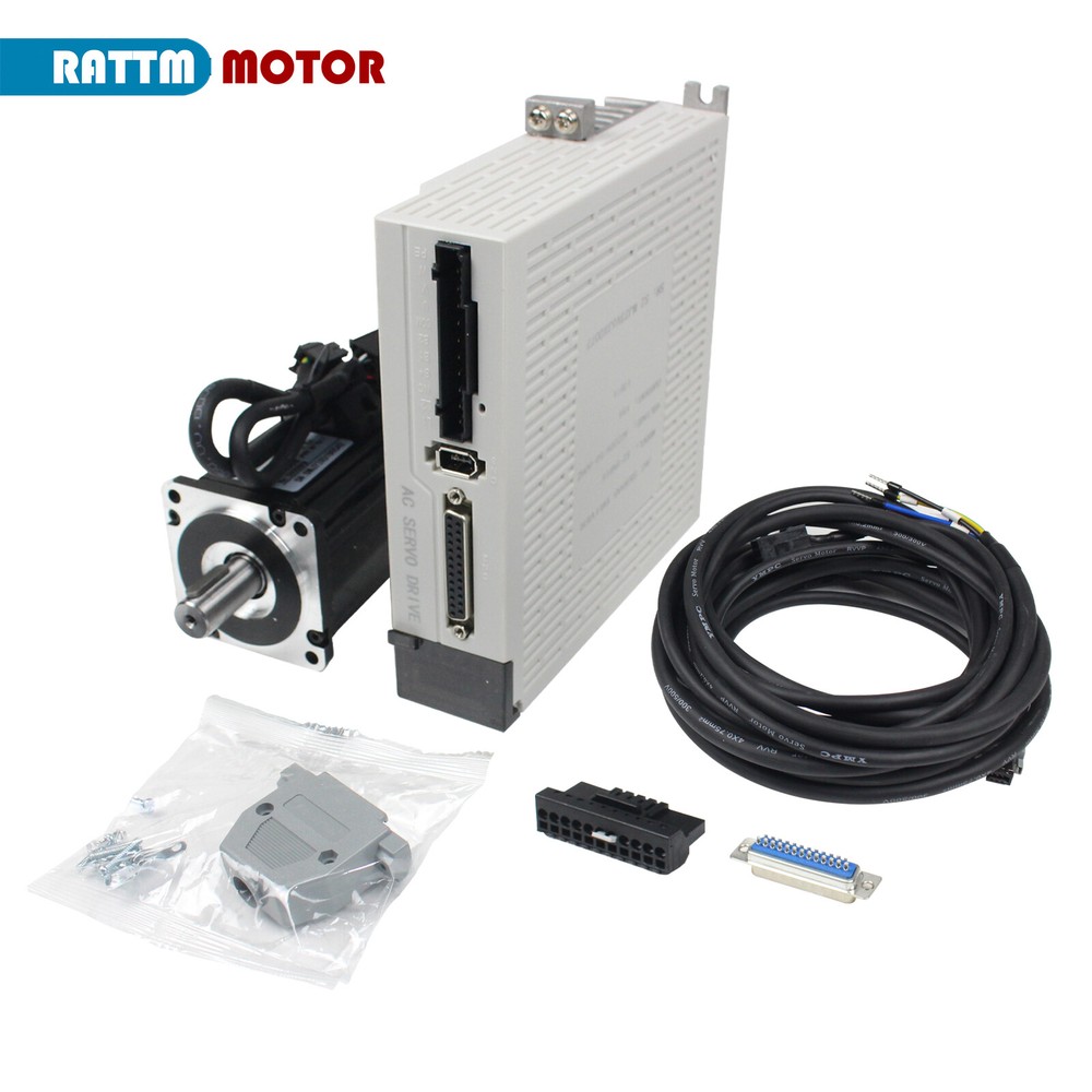 Full Version 400W 600W 750W 1000W AC Servo Motor Kit 110V/220V 3000rpm/6000rpm